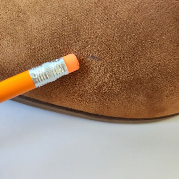 Anne Klein Brown Block Heel Mules Faux Suede Buckle Slip On Business Casual 10 - Picture 13 of 14